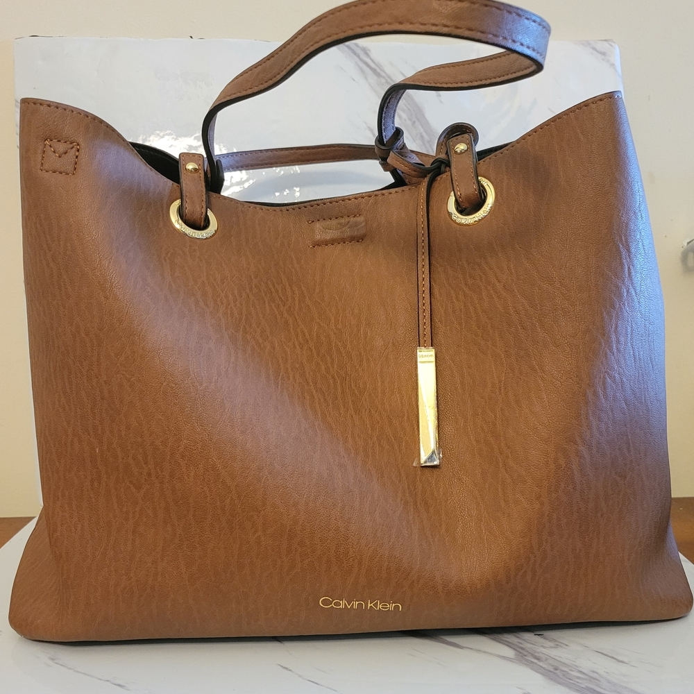 Calvin Klein Brown Tote Bag